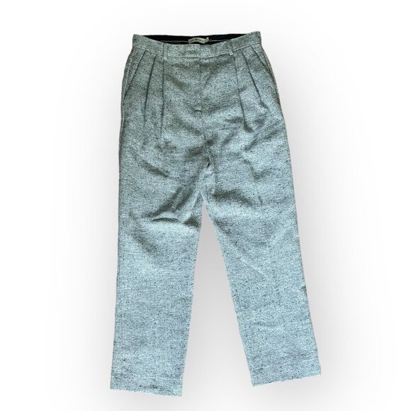 Tory Burch Wide Leg Tweed Pants Size 10 - Picture 3 of 11